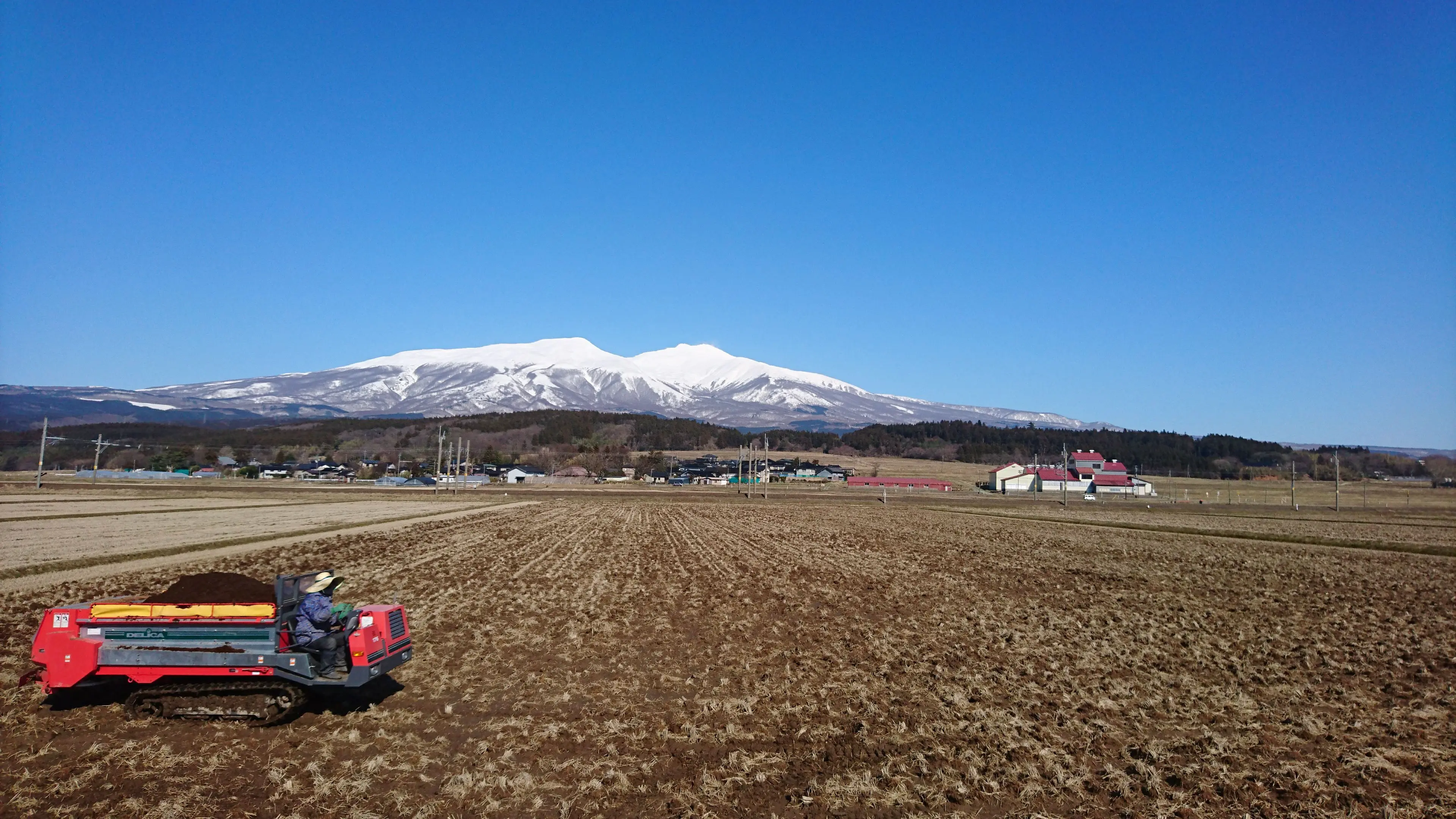 さとう農園での堆肥散布状況